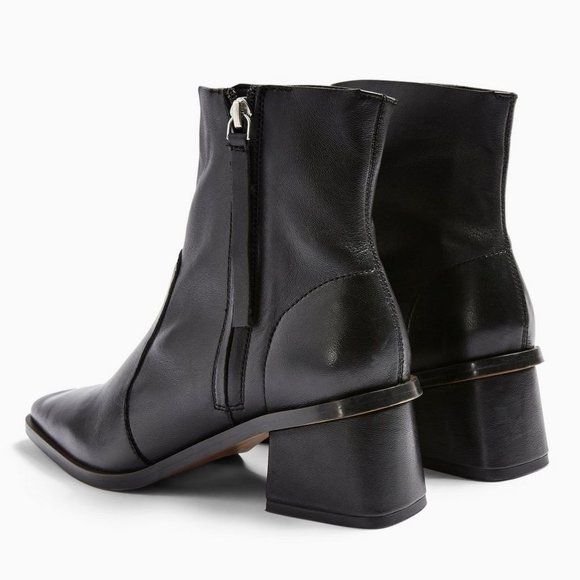 NWOT* TOPSHOP Margot Point Toe Leather Boots Size 9.5 - Picture 6 of 16